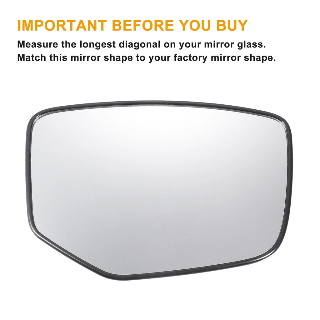 Right Side White Mirror Glass w/ Back for Honda Accord (2008–2010)