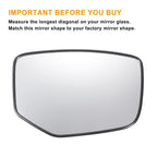 Right Side White Mirror Glass w/ Back for Honda Accord (2008–2010)