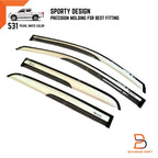 White Pearl Visor Rain Shield Weather Guard for Isuzu D-Max (2012-2019)