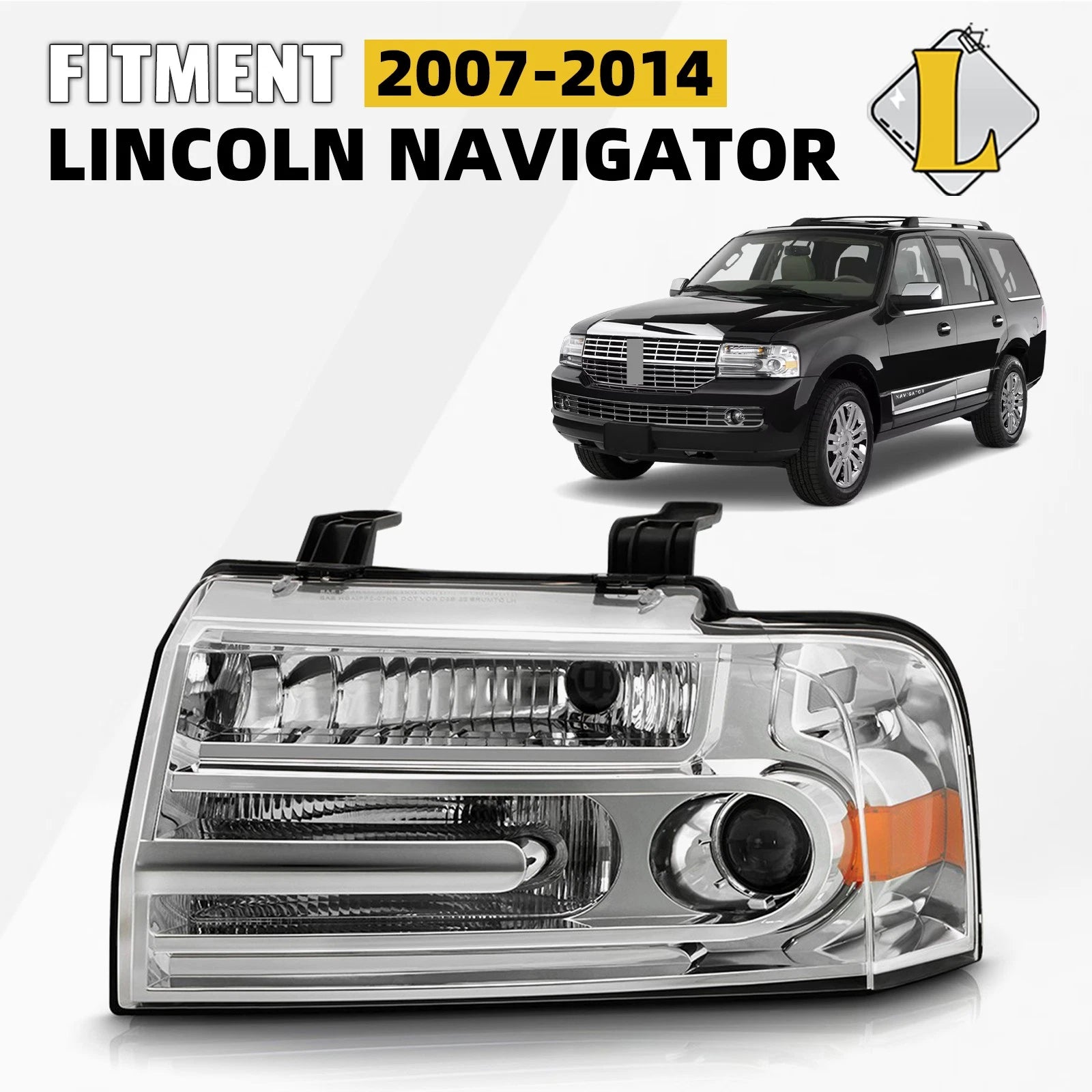HID Xenon Headlight for Lincoln Navigator (2007–2014) Projector Left Driver