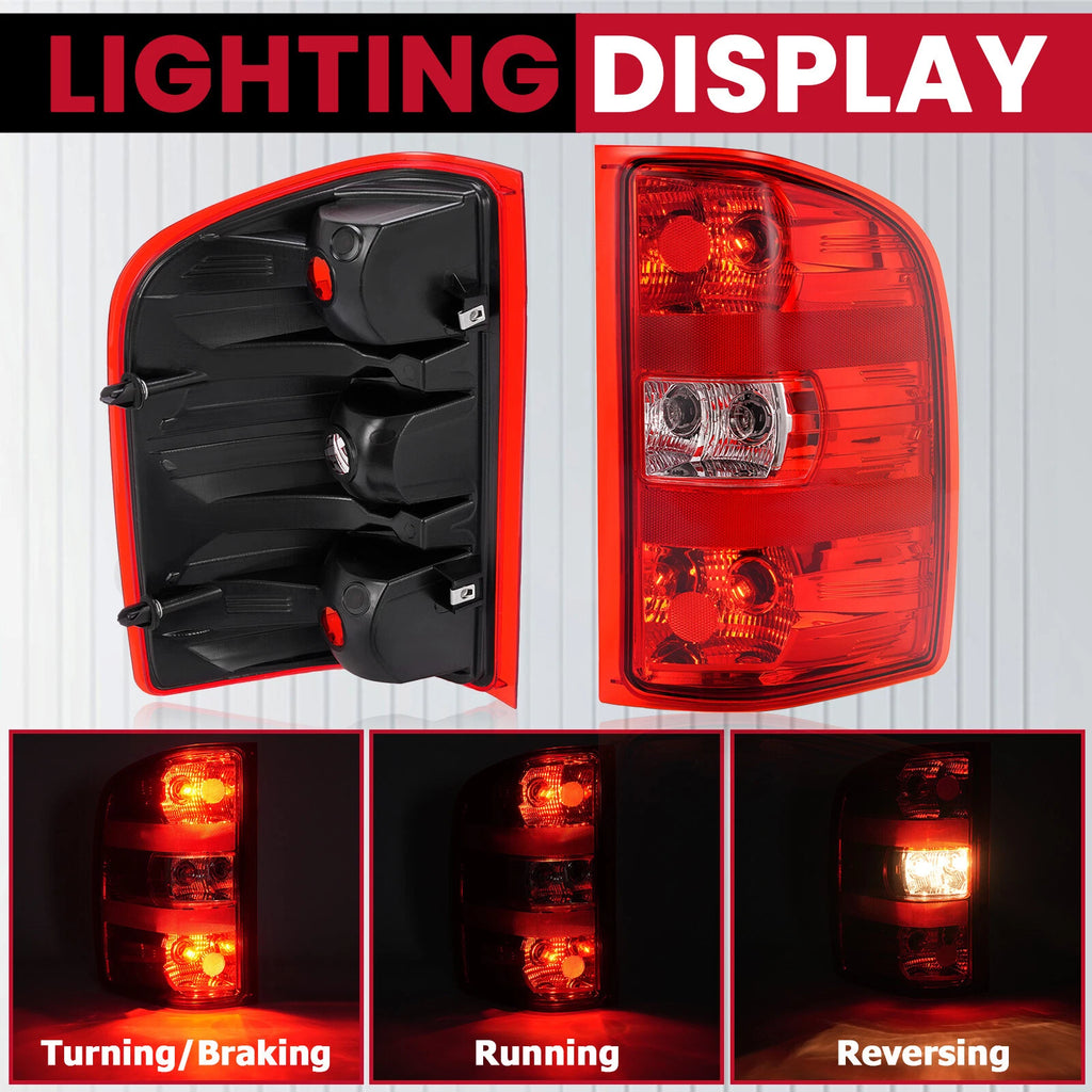 Tail Light Lamp Passenger Side for Chevy Silverado 1500 2500 3500 (2007–2013)