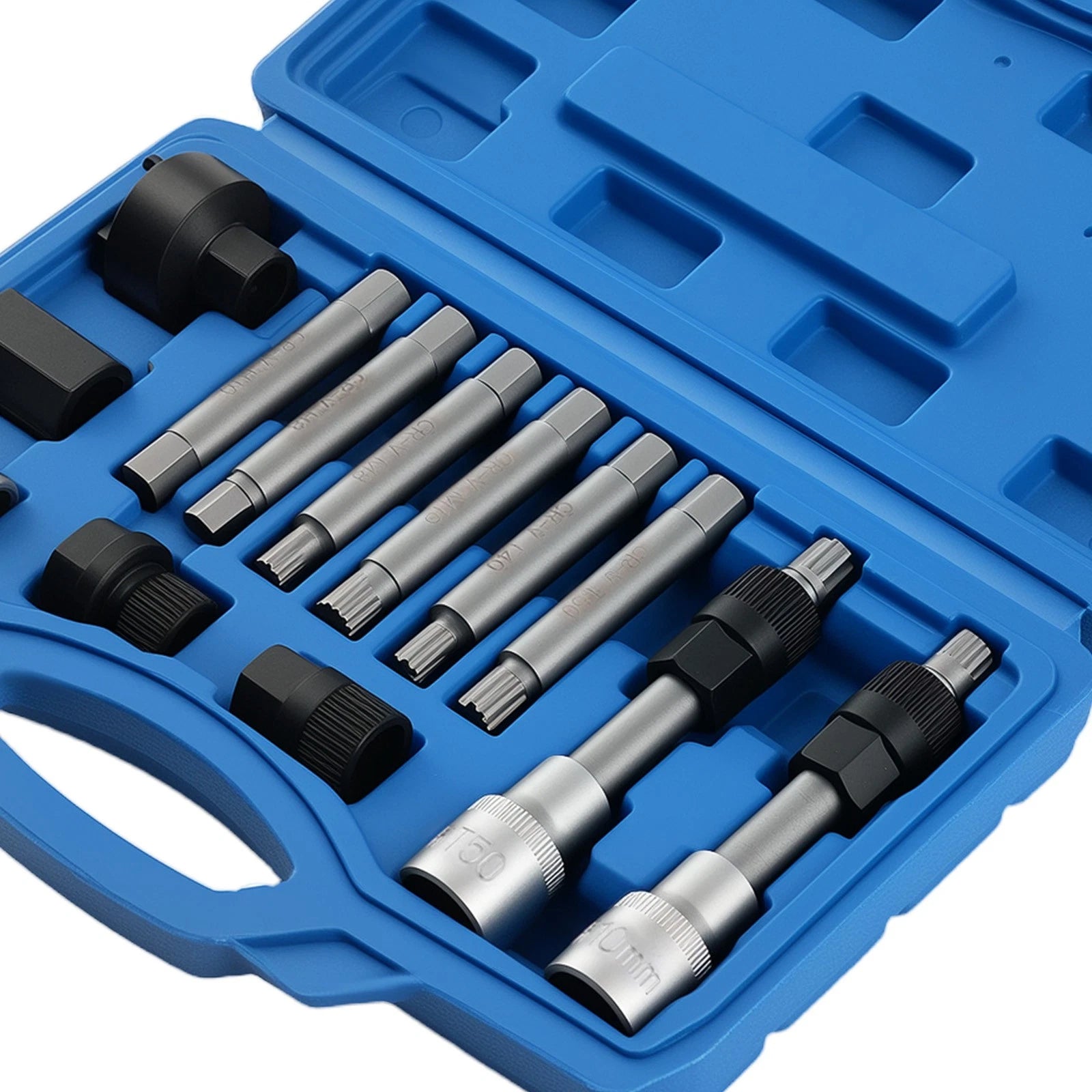 13pcs Alternator Freewheel Pulley Removal Socket Bit Set for Garage Service