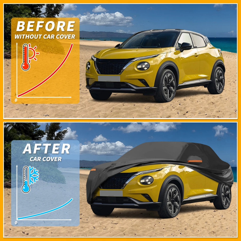 Waterproof Car Cover for Nissan Juke (2010–2019) 190T-PU with Zipper