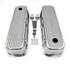 Polished Aluminum Valve Covers Tall Finned Replacement for BBC 396 402 427 (1963–1970)
