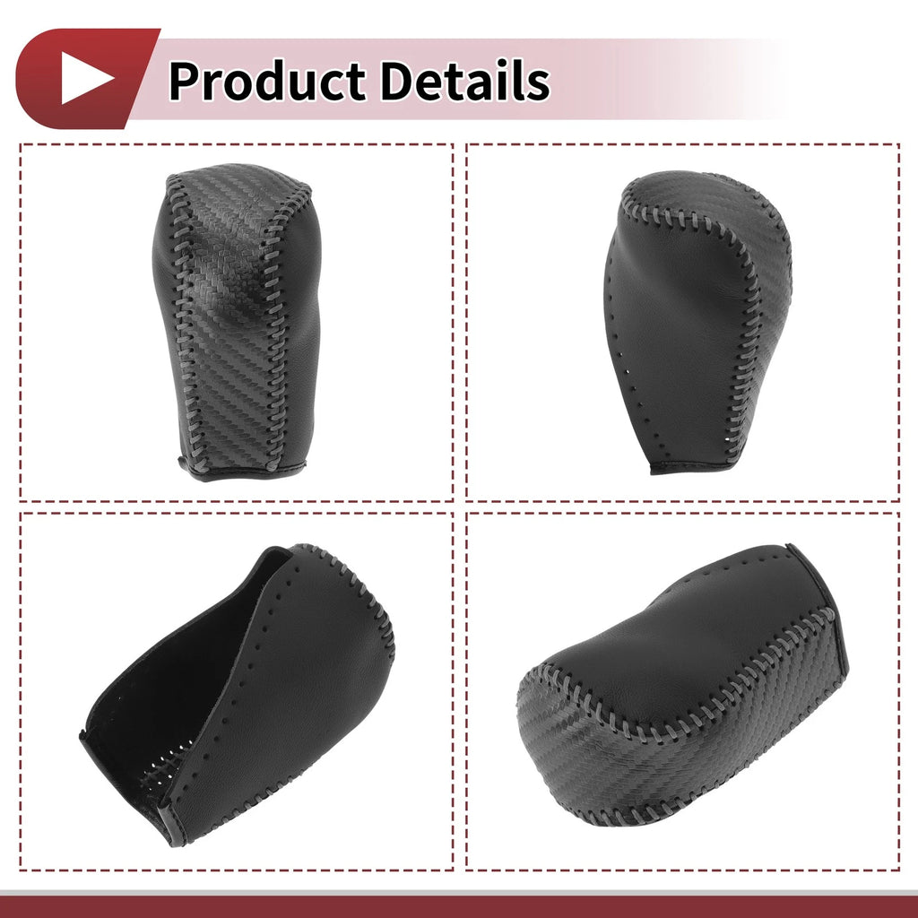 1Pc Gear Shift Knob Cover for Toyota Corolla (2014–2018) Gray Faux Leather