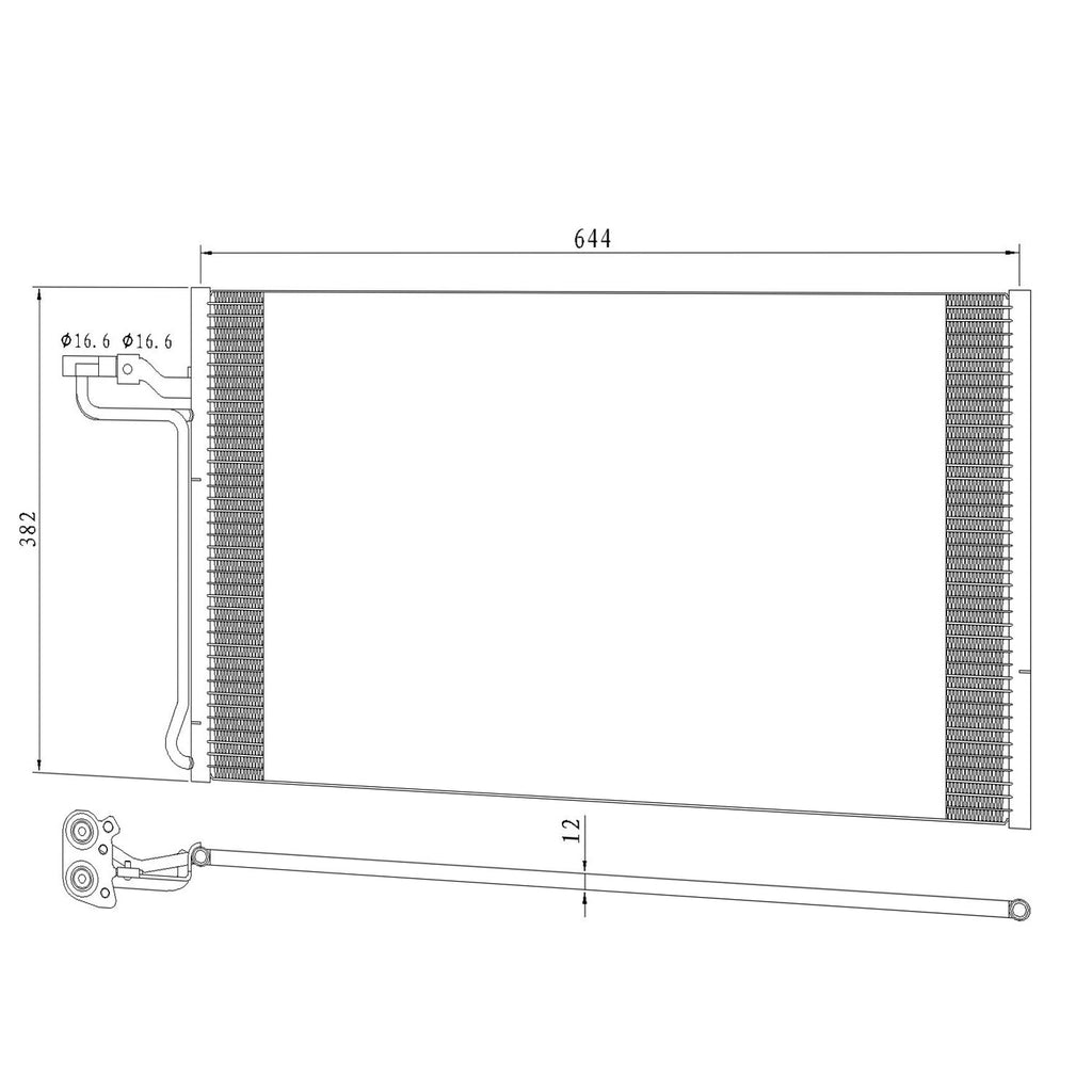 Replacement A/C Condenser for Volvo C70 (2006–2008)