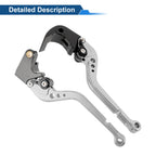 Adjustable Brake Clutch Levers for Suzuki GSXR1000 (2005–2006) Silver Tone