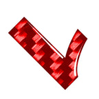 Car Badge Emblem Number Sign Decal Sticker for Wall Window Door (Carbon Red)