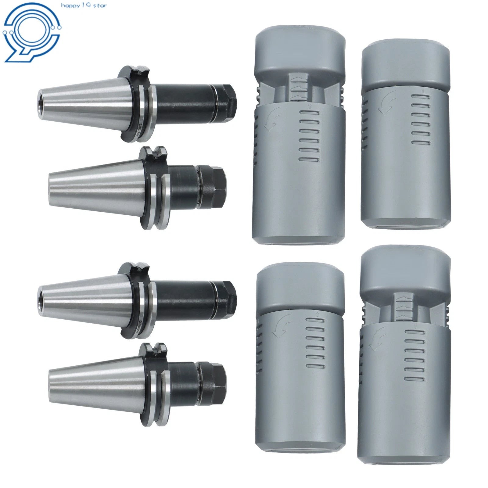 Set of 4 CAT40 ER20 Chucks for Precision Tool Holders (0.0001" Runout)