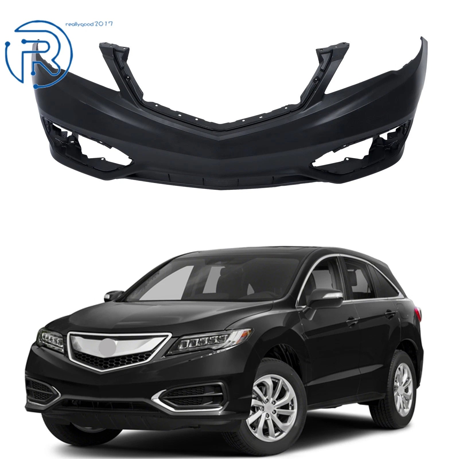 Front Bumper Cover for Acura RDX (2016-2018) Primed Without Holes