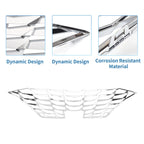 Front Upper Bumper Grille for Hyundai Elantra (2019–2020) Silver Tone ABS