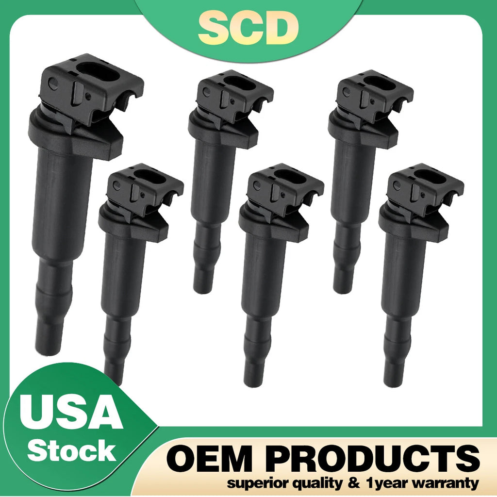 6X Ignition Coil for BMW 325 328 330 335 525 528 530 535i (2006–2013) 0221504470