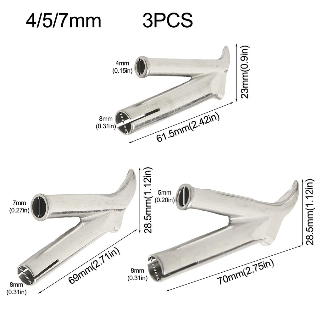3PC Stainless Steel Nozzle Set for Plastic Welding