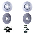 Hella Front & Rear Low-Metallic Disc Brake Pad Kit for A8 Quattro (L)