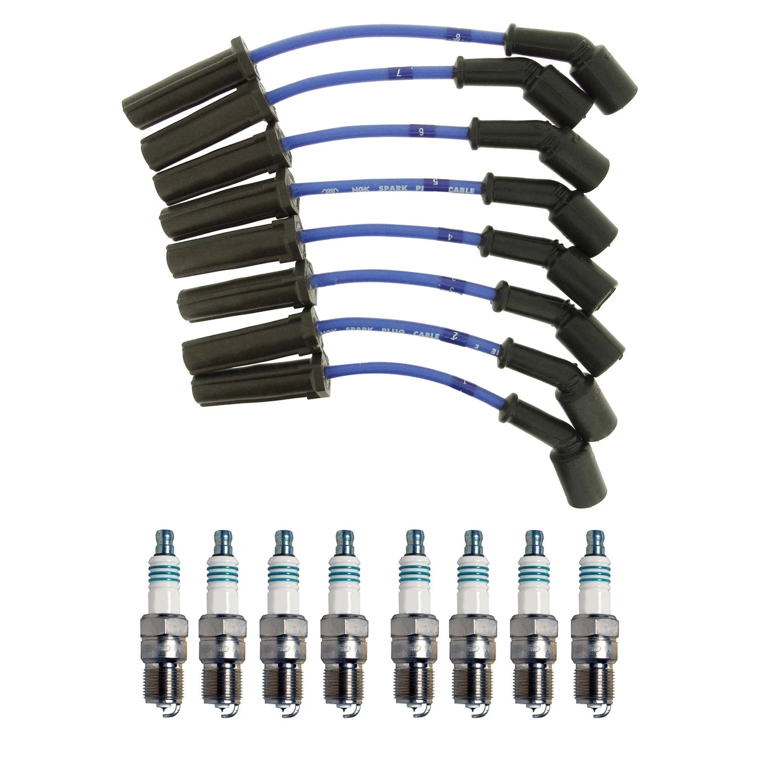 NGK 7mm Wire Set & Denso Iridium Spark Plug Kit for LaCrosse (2005–2020)