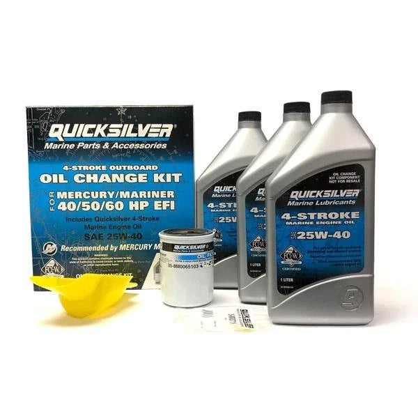 Oil Change Kit for Mercury 40/50/60 HP EFI (2010–2023) - 8M0081912