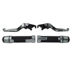 CNC Titanium Extendable Brake Clutch Levers & Grips for Daytona 675 (2006-2018)