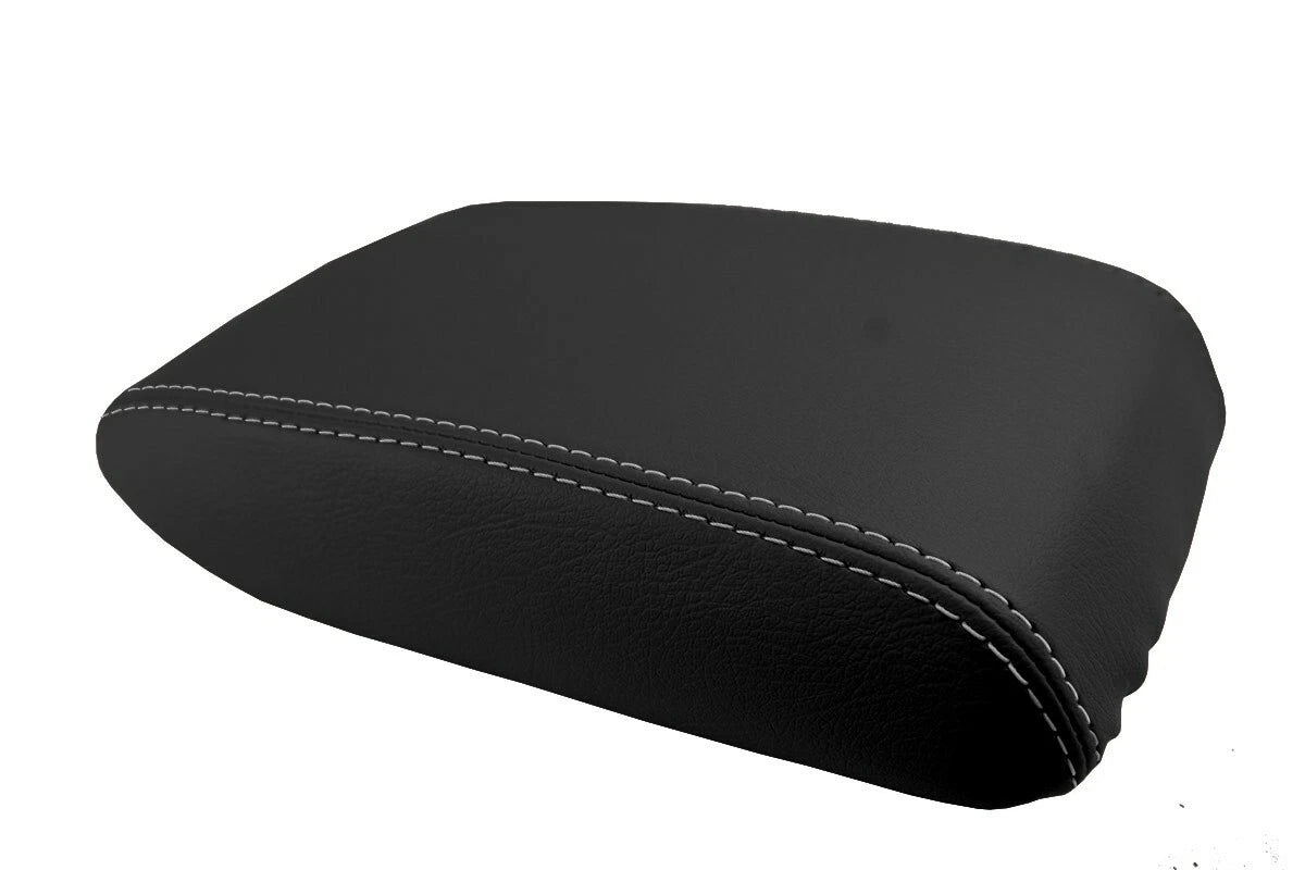 Leather Console Lid Armrest Cover for Toyota Camry (1997–2001) Gray Stitch