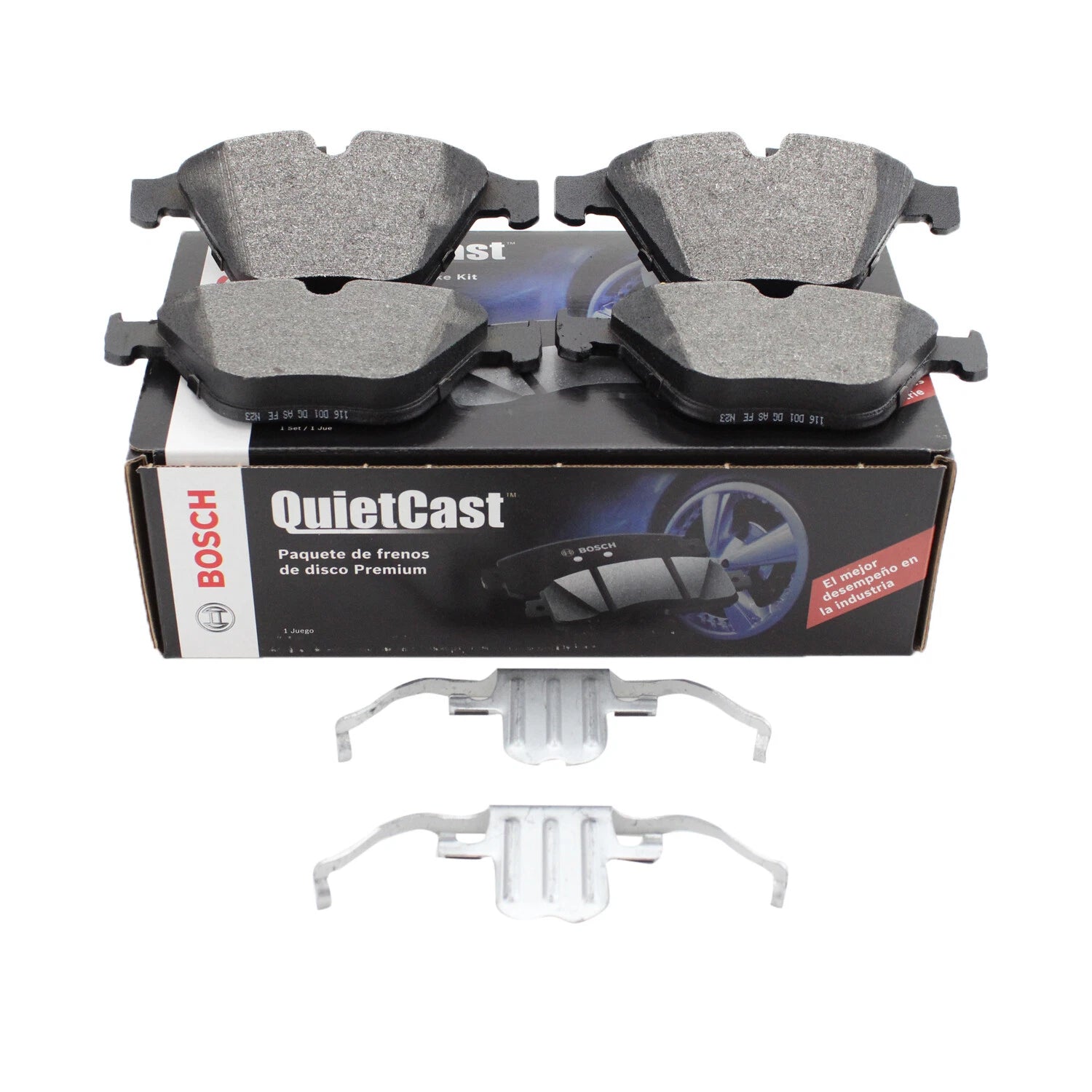 Set of 4 Bosch QuietCast Front Semi-Metallic Brake Pads for BMW E84 E90 E91 E92