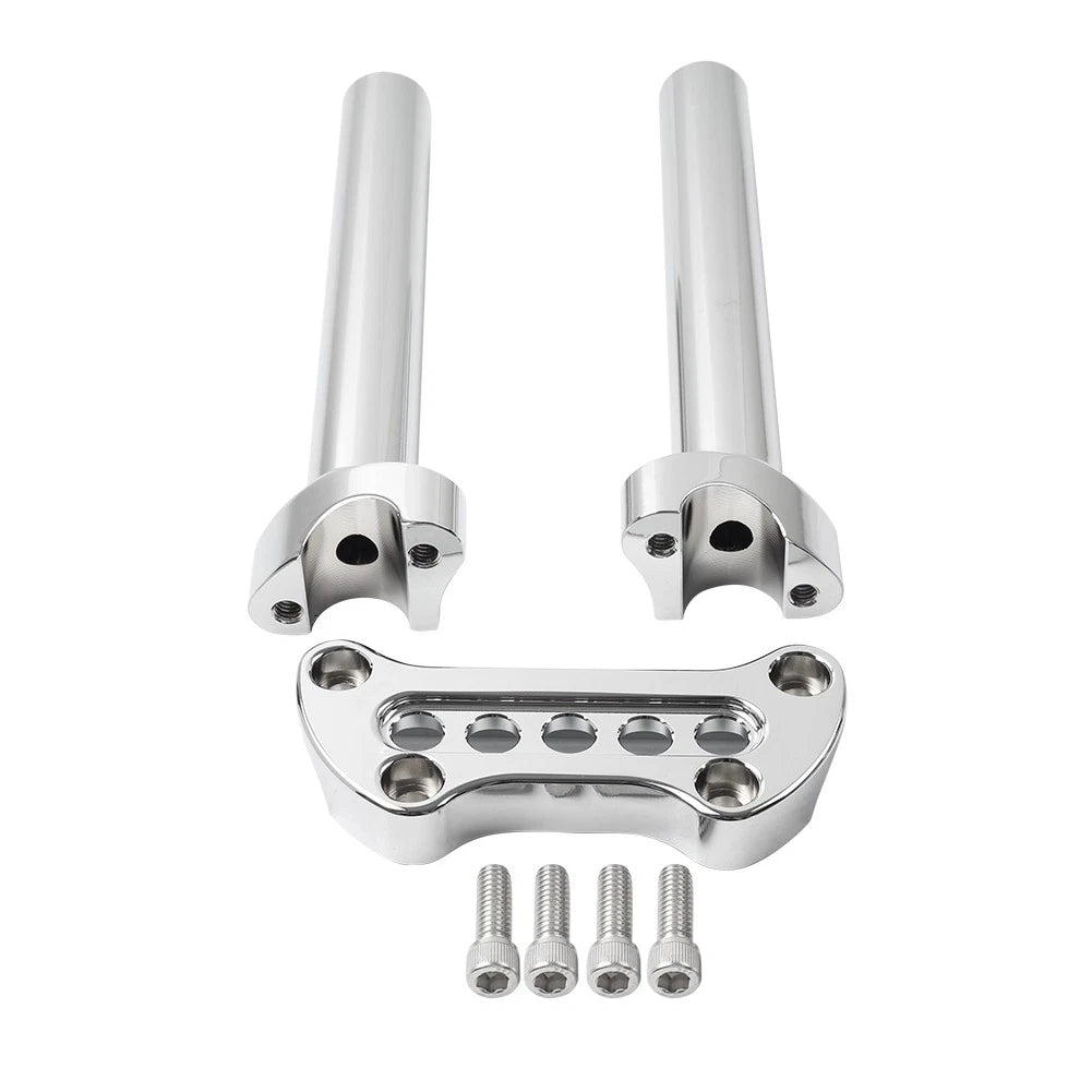 8.5" Handlebar Riser Top Clamp for Harley Fat Boy FLSTF, Low Rider (1" Bar) Chrome