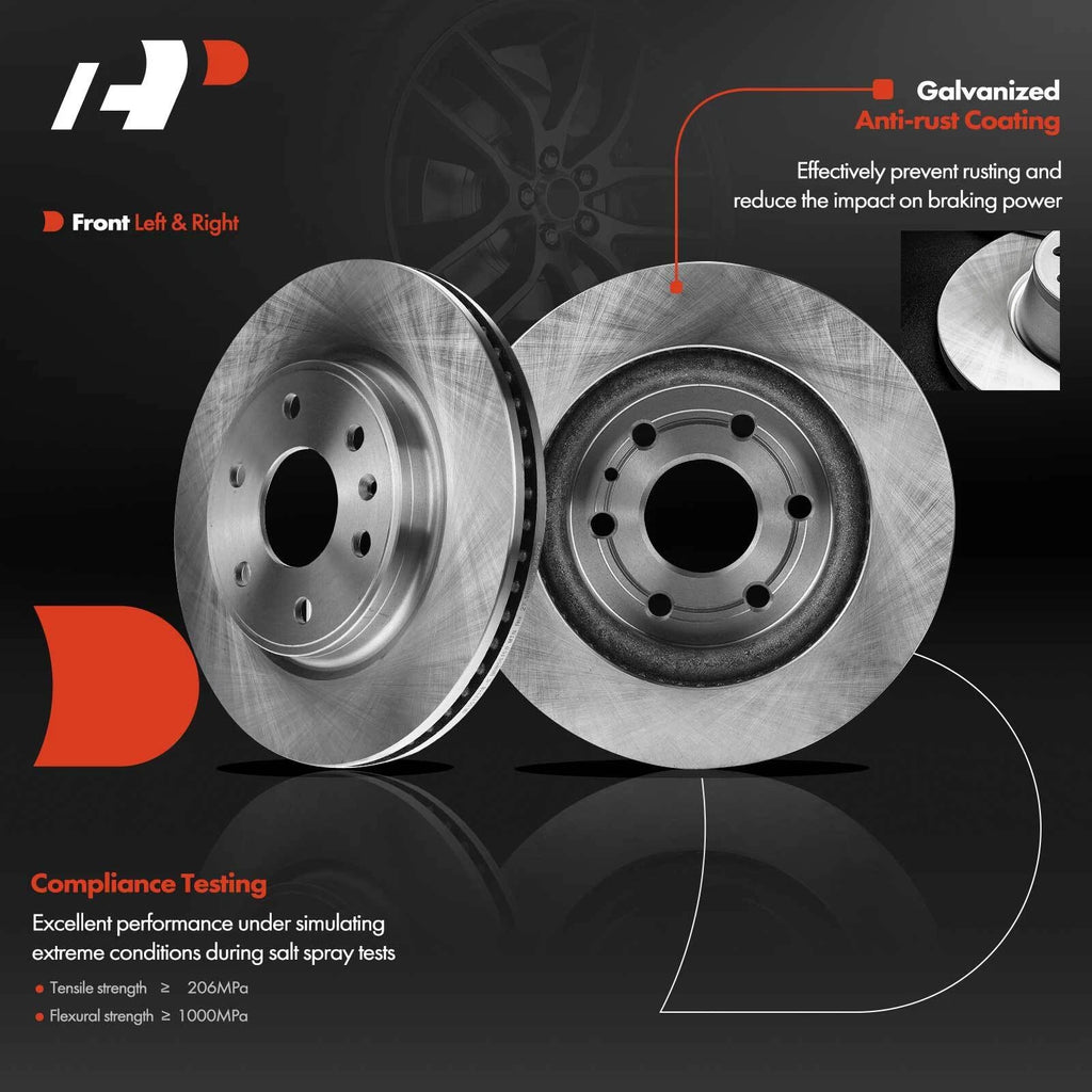 Set of 2 Front Brake Rotors & Pads for Buick Chevrolet Saturn