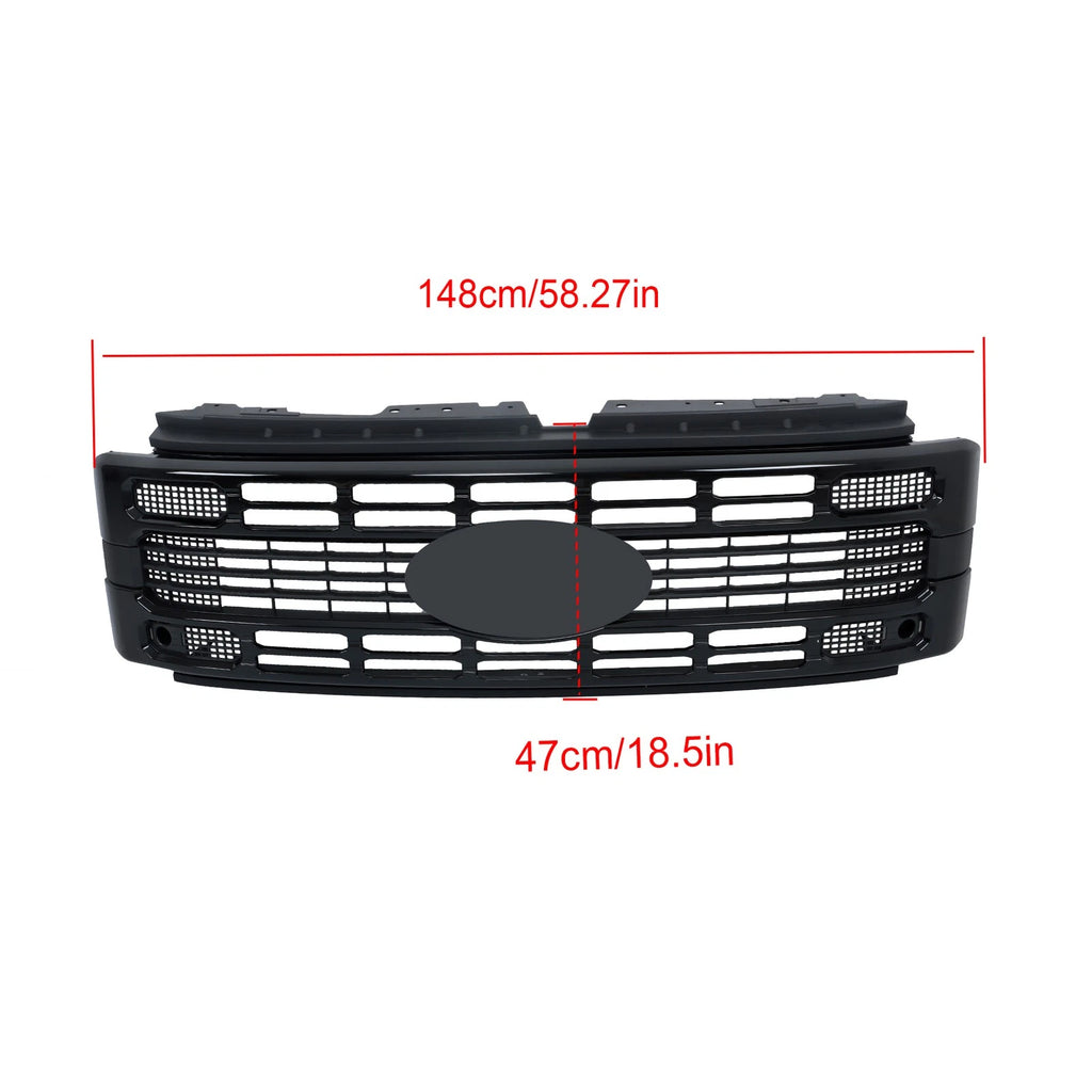 Glossy Black Front Grille for Ford F250 XL/XLT (2023–2024)