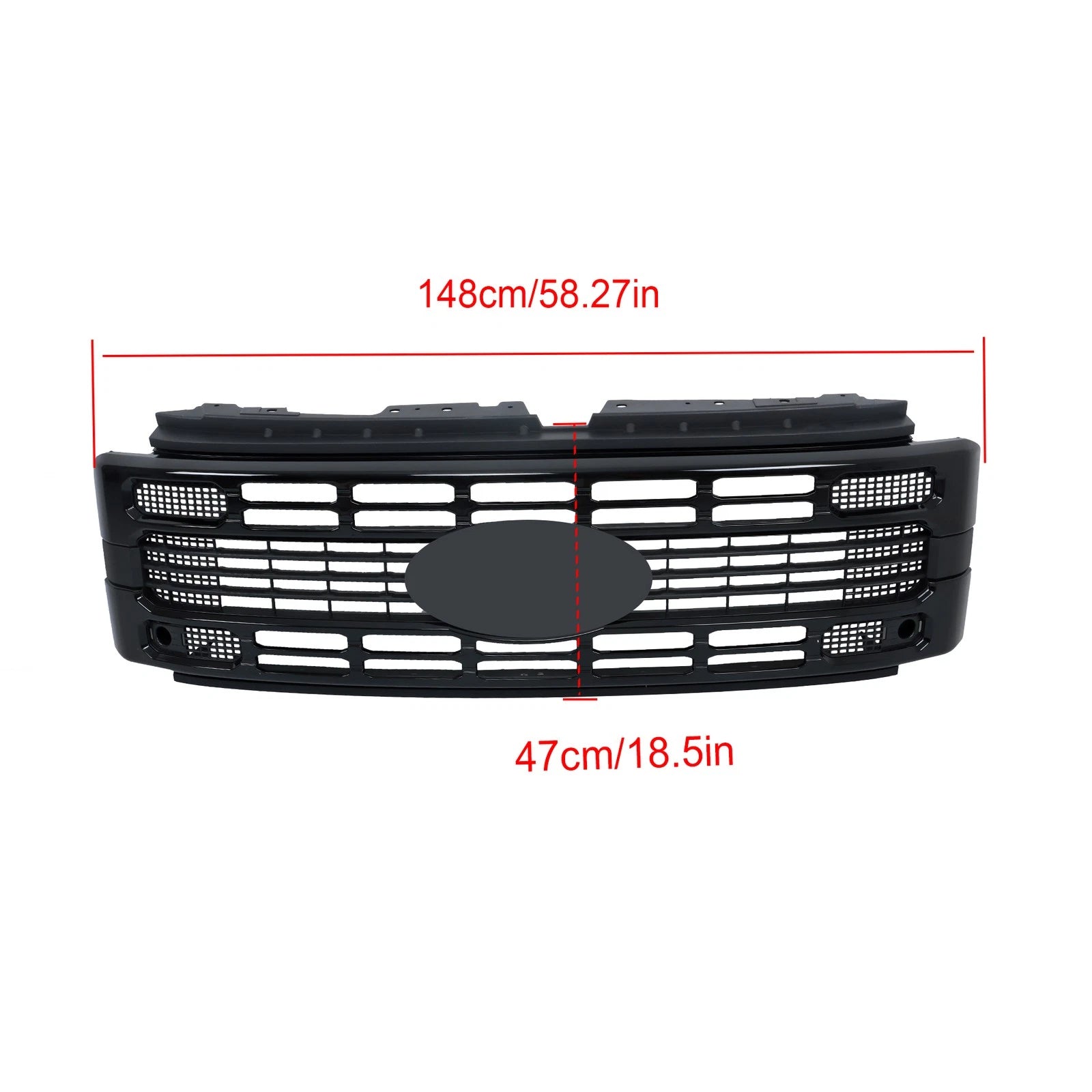 Glossy Black Front Grille for Ford F250 XL/XLT (2023–2024)