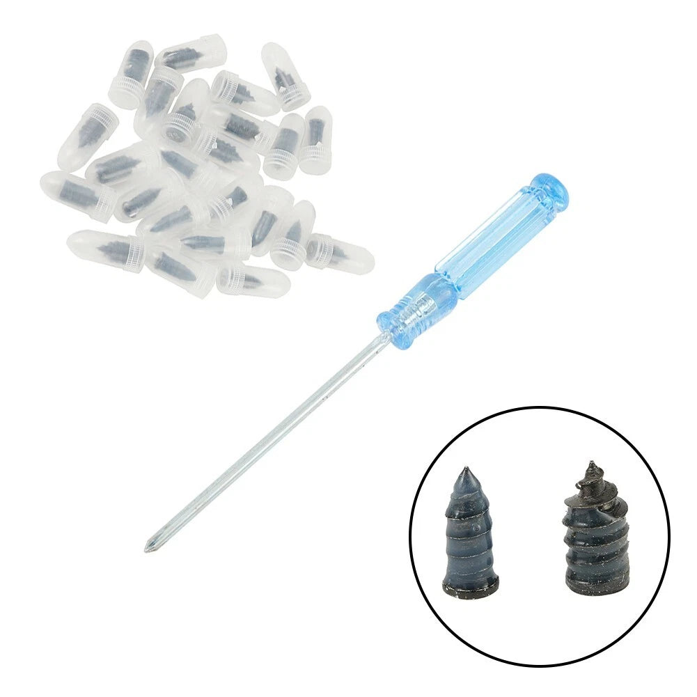 40-Piece Heavy Duty Tire Puncture Repair Kit for Cars