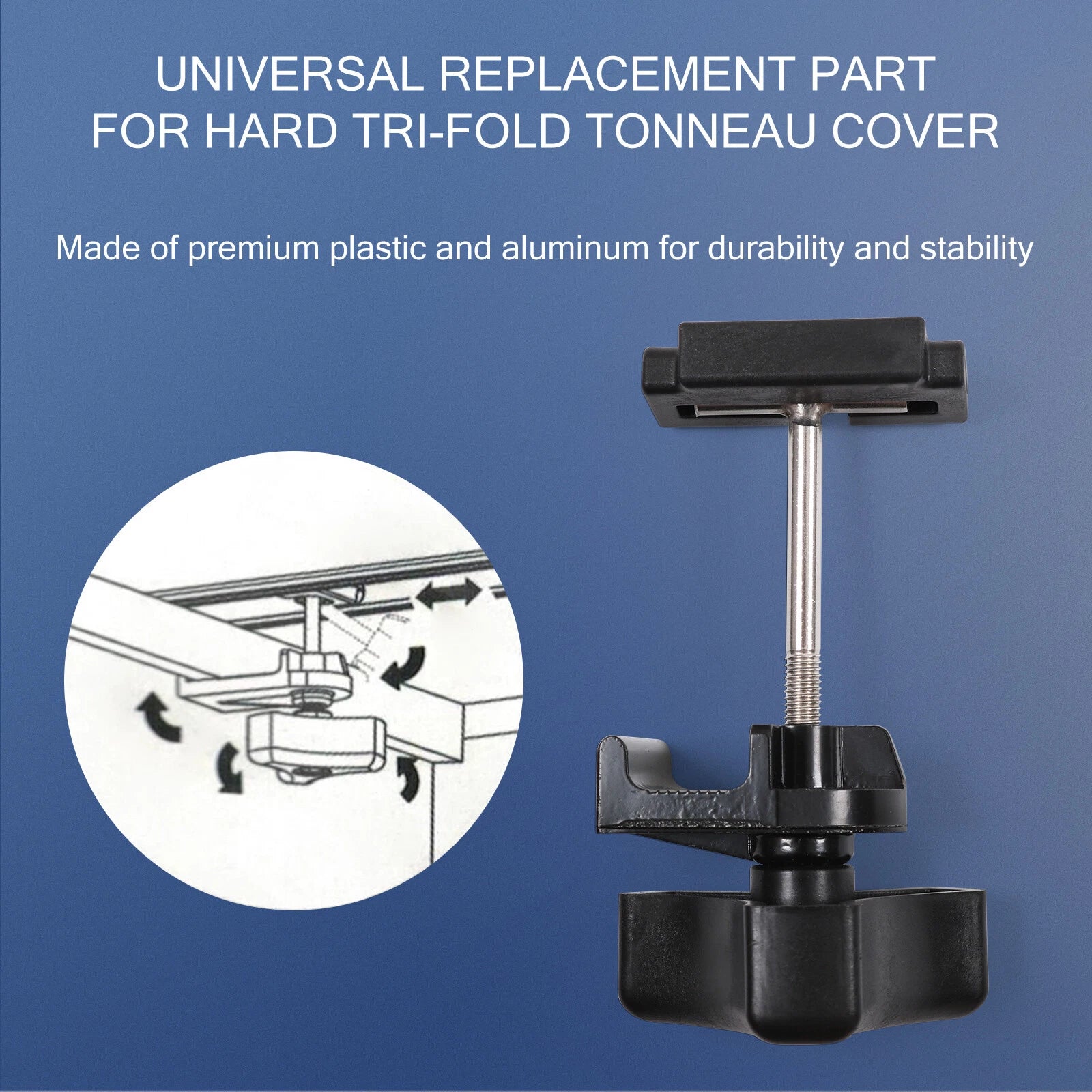 Set of 2 Replacement Clamps for Hard Tri-Fold Tonneau Cover