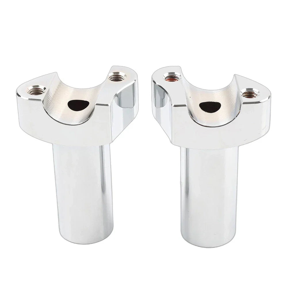 3.5" Chrome Straight Handlebar Risers for Harley Dyna Sportster Softail