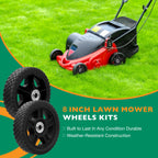 2x 8" Plastic Wheels for Craftsman Mower (Fits Various Models)