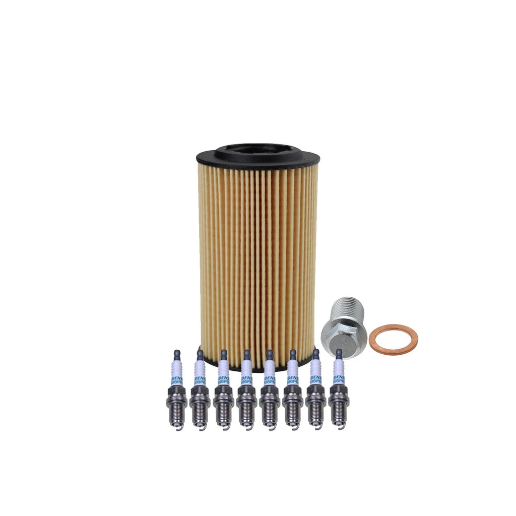 Wix Engine Oil Filter & Denso Spark Plugs Set for W202 C43 AMG W220 S500 (1998–2005)