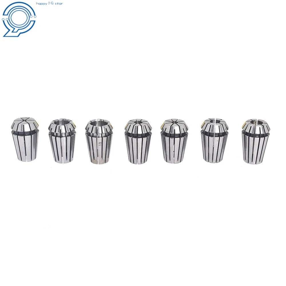 Set of 7 Spring Collets for CNC Workholding (Engraving, Milling, Lathe)
