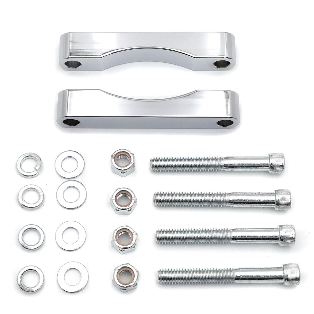 Set of 2 Chrome Front Fender Brackets for Harley Touring (2014–2019)