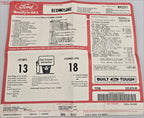 OEM Window Dealer Sticker for Ford Econoline E150 (1997)