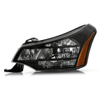 Halogen Headlight Assembly for Ford Focus (2009–2011) Black with Bulbs