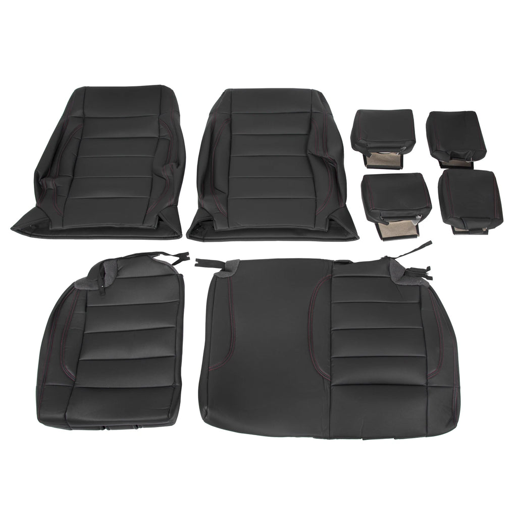 Set of 4 Seat Covers for Jeep Wrangler 4Door (2008–2010) Black