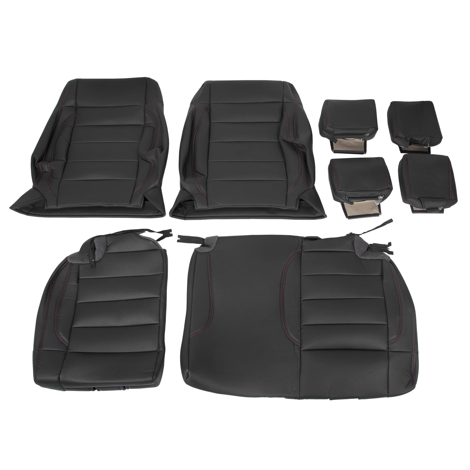 Set of 4 Seat Covers for Jeep Wrangler 4Door (2008–2010) Black