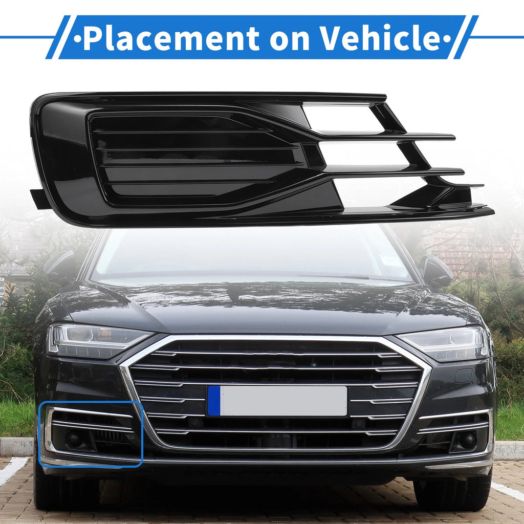 1pc Fog Light Grill for Audi A6 C7 (2014–2018) No. 4G0807682AD Black