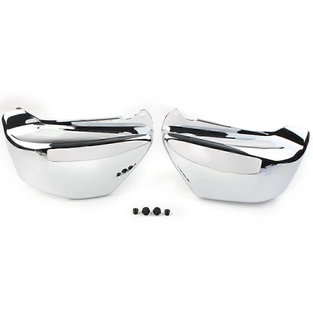Pair Chrome Battery Side Fairing Covers for Honda Magna VF 750 (94-04)
