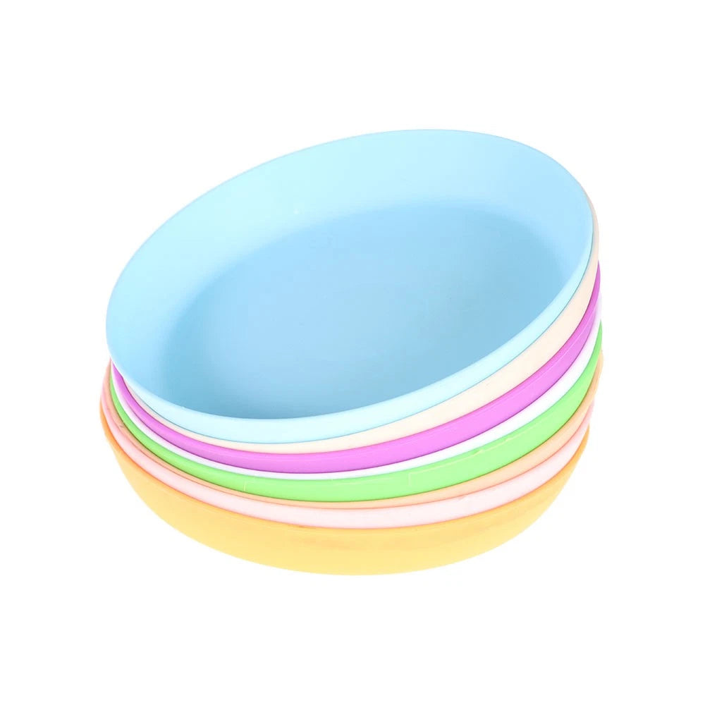 Set of 2 Colorful Plastic Flower Pots for Nursery Seedlings (8 x 6.7 In)