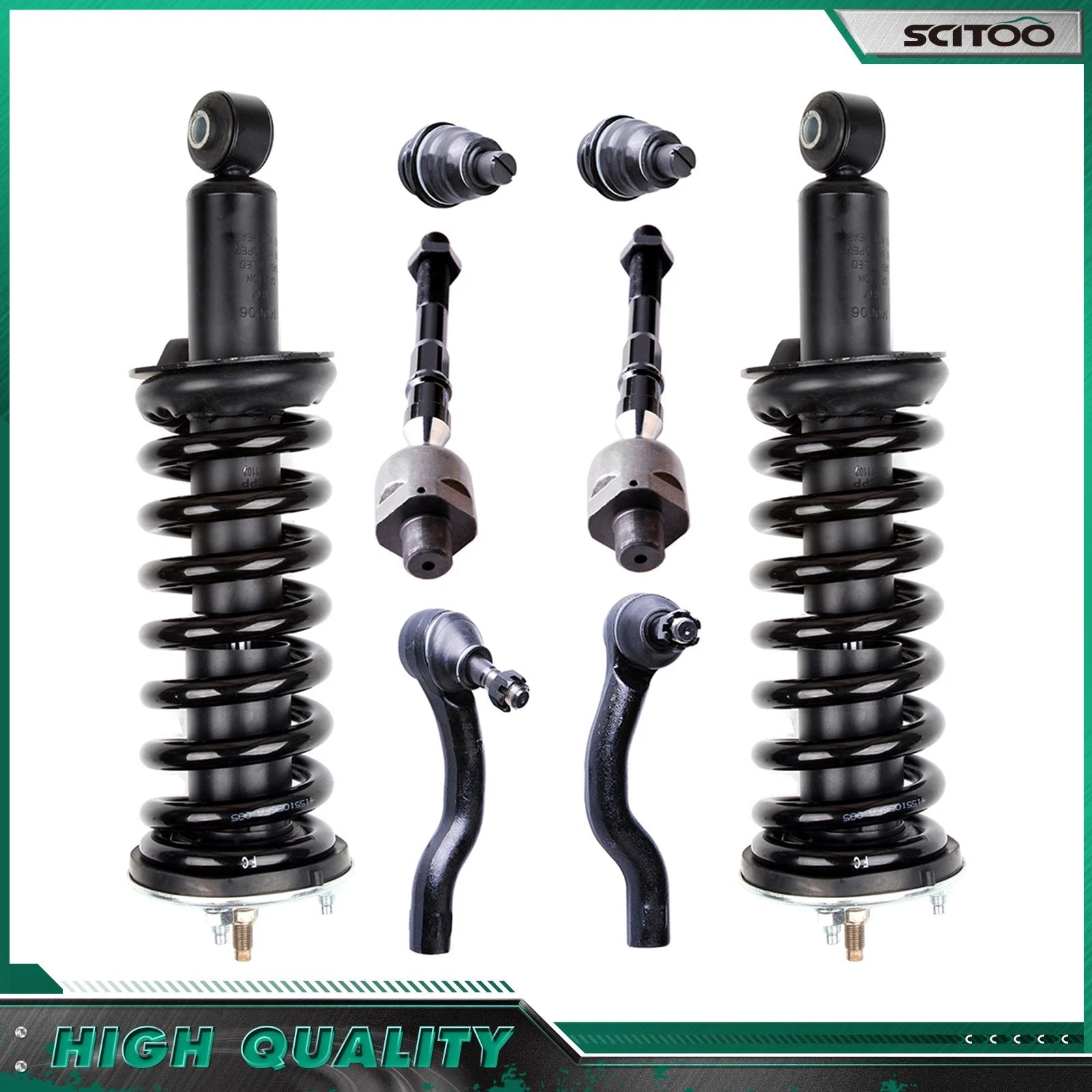Front Complete Strut Tie Rod Sway Bar Kit for Nissan Pathfinder Xterra (2005–2012)