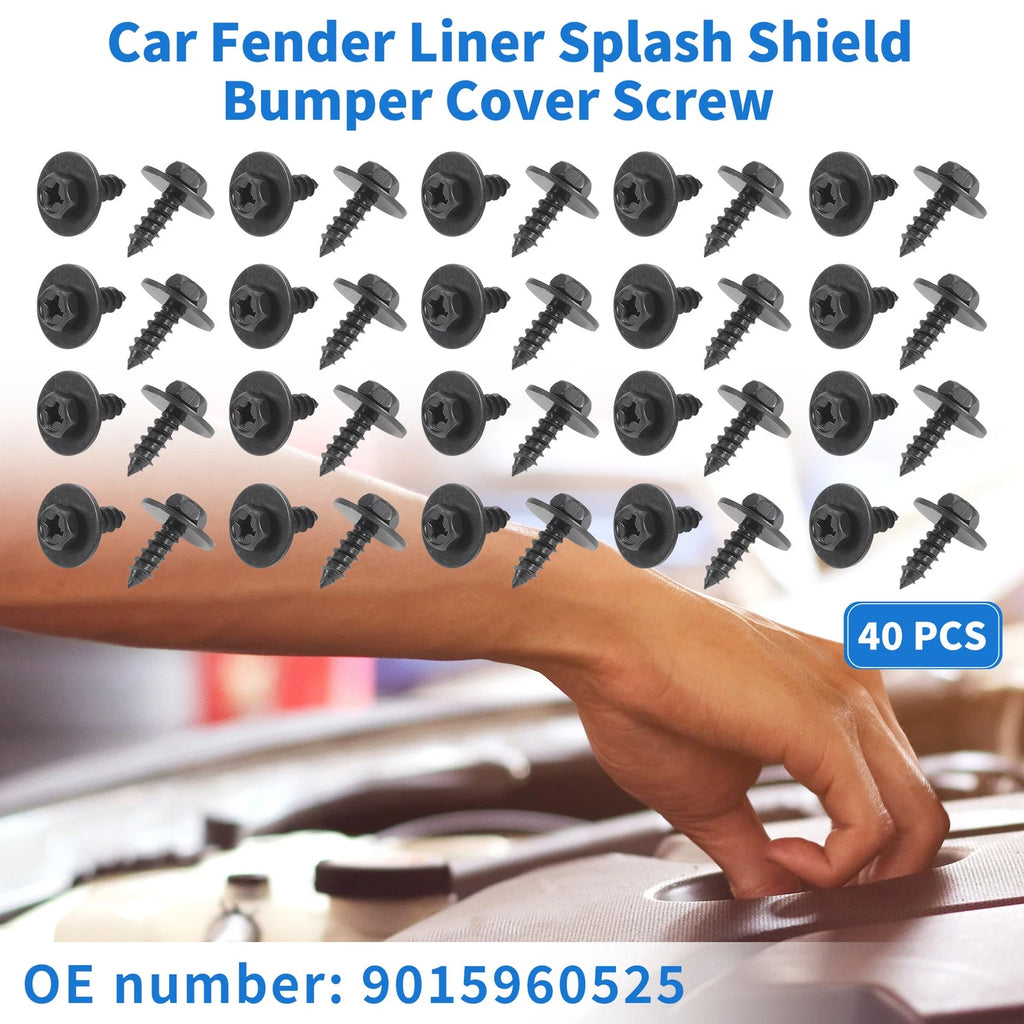 40 Pcs Fender Liner Splash Shield Bumper Cover Screw for Toyota Avalon (1995–2023)