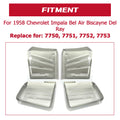 Set of 4 Floor Pans for 1958 Chevrolet Impala Bel Air Biscayne Delray