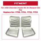 Set of 4 Floor Pans for 1958 Chevrolet Impala Bel Air Biscayne Delray