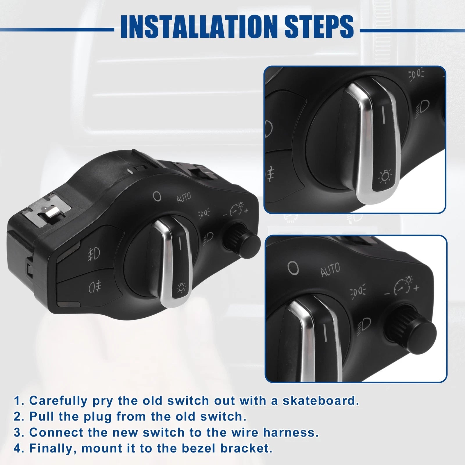 Headlight Lamp Switch for Audi A4, A4 Quattro (2008–2016) No. 8K0941531AS