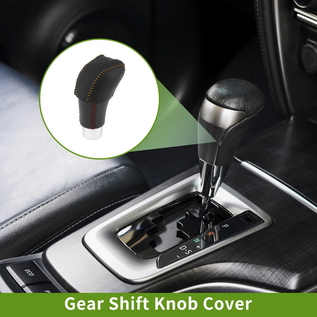 Car Gear Shift Knob Cover for Lexus RX350 2023-2024 Black Brown Faux Leather