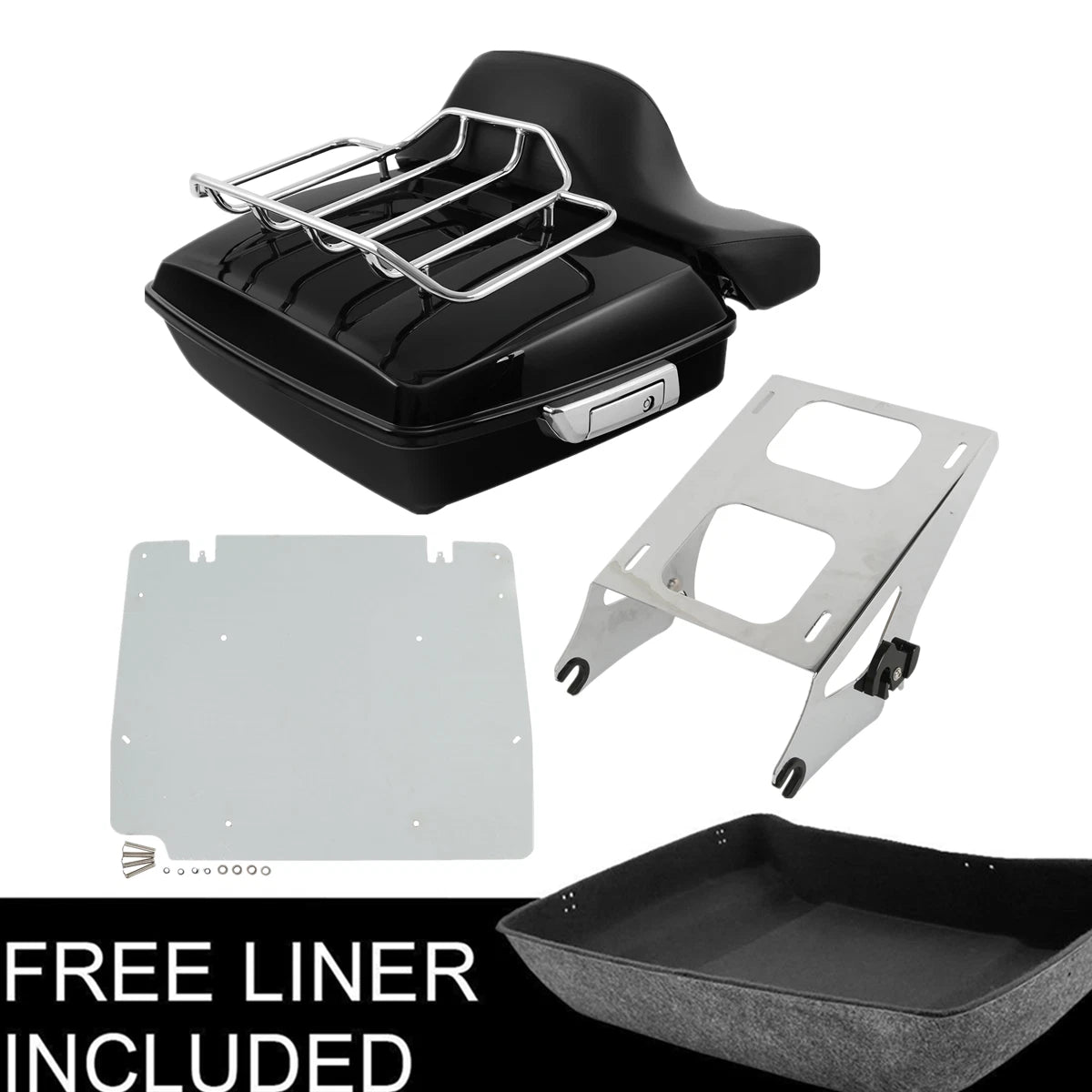 Trunk Mount Rack Pad Base Plate for Harley Touring FLHT FLHX (2014–2025)