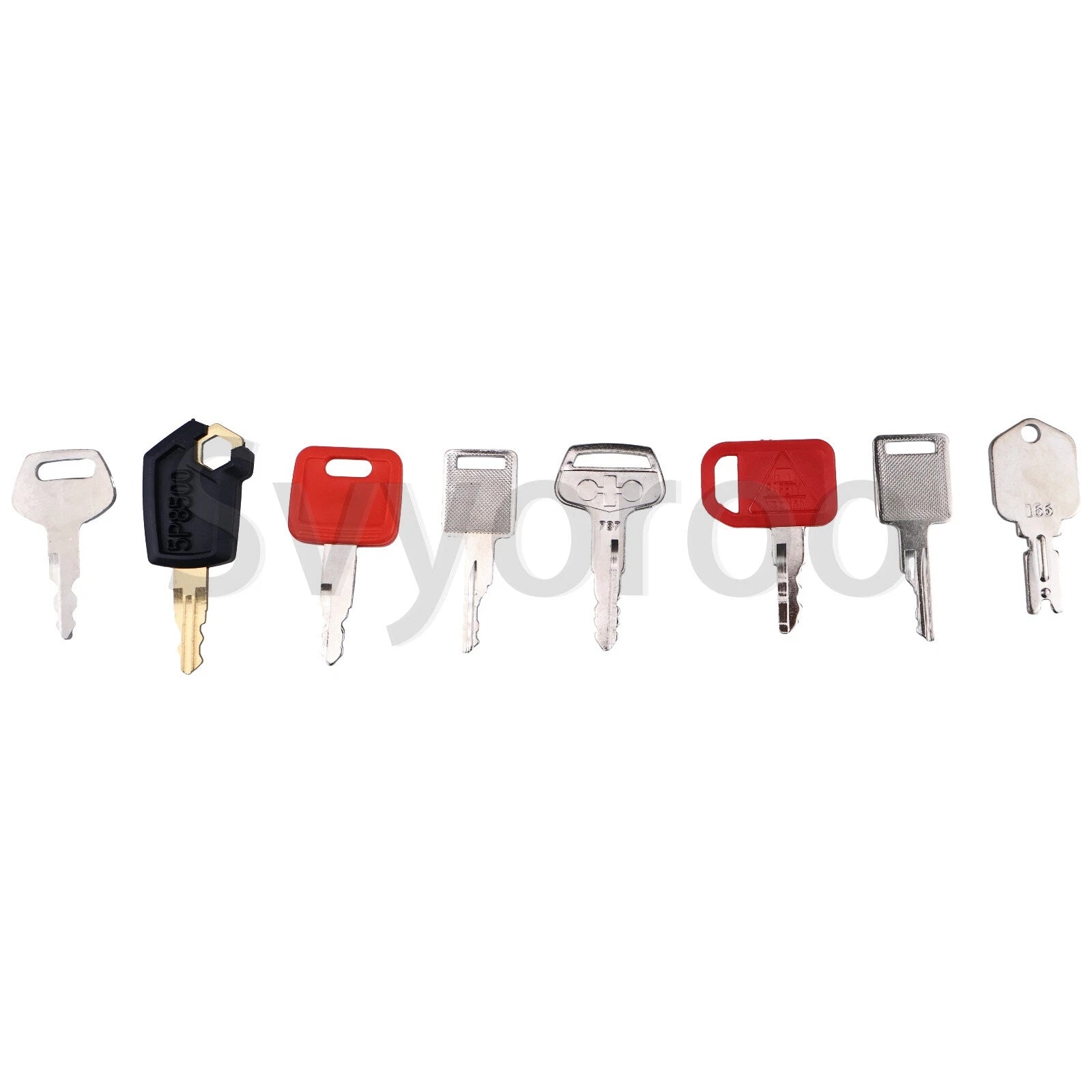 Set of 7 Ignition Keys for Case, JD, Cat, Komatsu, Bobcat Forklift