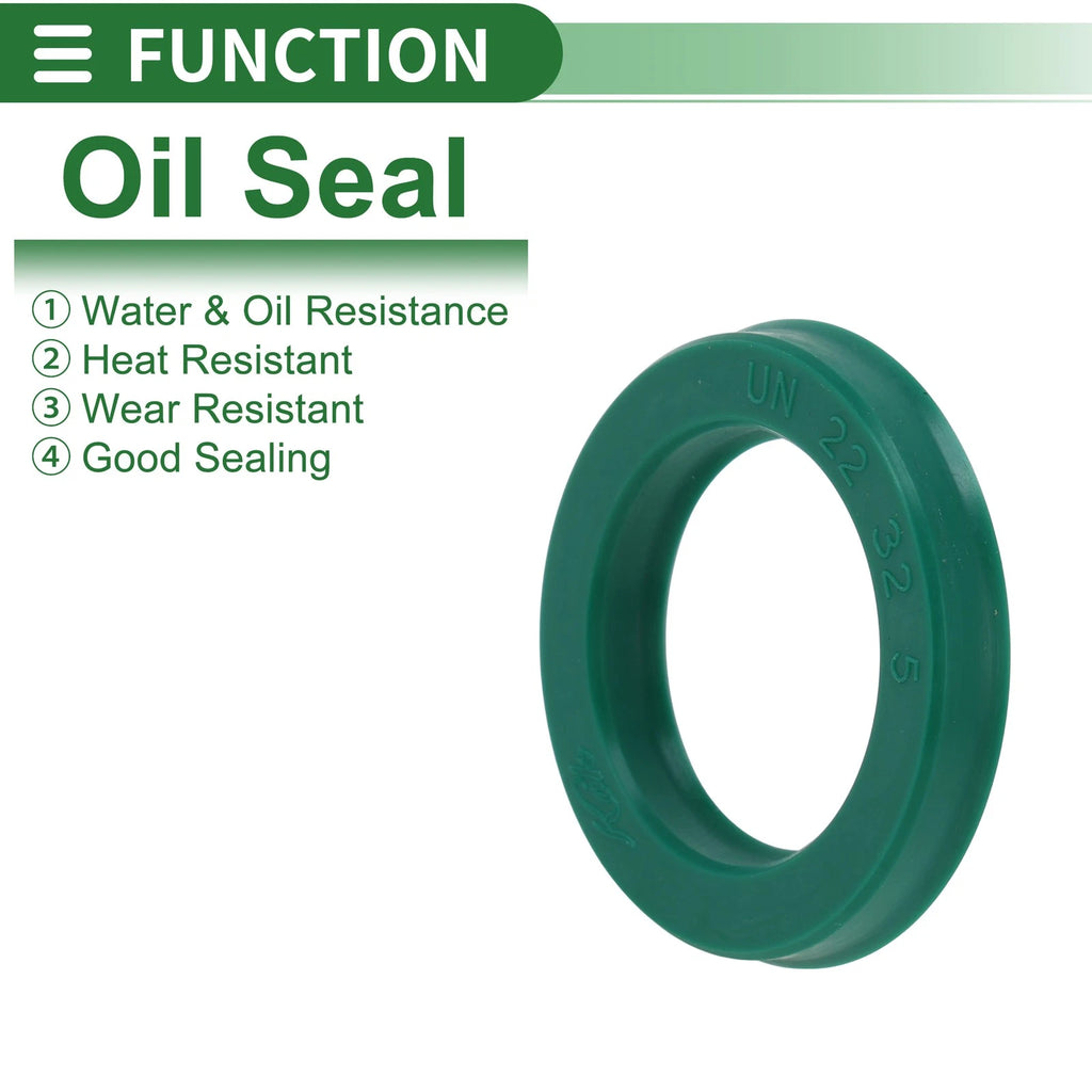 Set of 5 Oil Seal Rotary Shaft Seal 22x32x5mm High Pressure Green